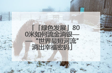 「绿色发展」800米如何流金淌银——“世界最短河流”淌出幸福密码