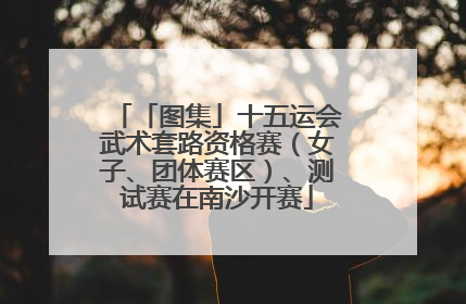 「图集」十五运会武术套路资格赛（女子、团体赛区）、测试赛在南沙开赛
