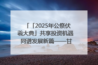 「2025年公祭伏羲大典」共享投资机遇 同谱发展新篇——甘肃省文旅产业链招商引资推介会侧记