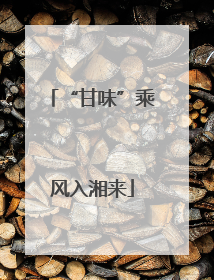 “甘味”乘风入湘来