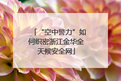 “空中警力”如何织密浙江金华全天候安全网