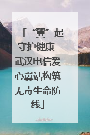 “翼”起守护健康 武汉电信爱心翼站构筑无毒生命防线
