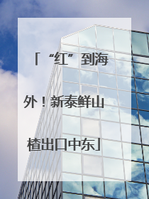 “红”到海外！新泰鲜山楂出口中东