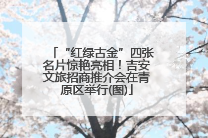 “红绿古金”四张名片惊艳亮相！吉安文旅招商推介会在青原区举行(图)