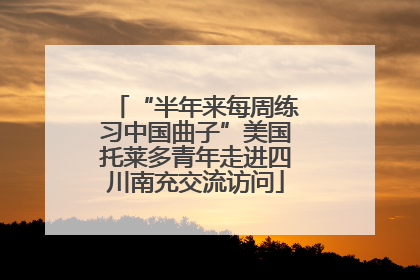 “半年来每周练习中国曲子”美国托莱多青年走进四川南充交流访问