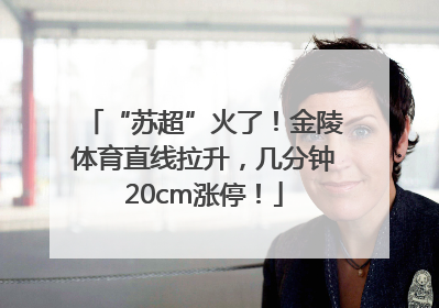 “苏超”火了！金陵体育直线拉升，几分钟20cm涨停！