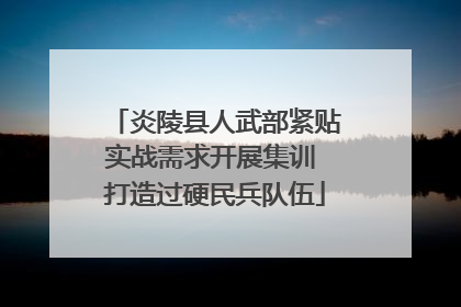炎陵县人武部紧贴实战需求开展集训 打造过硬民兵队伍