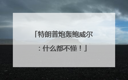 特朗普炮轰鲍威尔：什么都不懂！