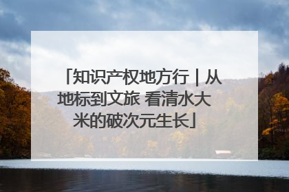 知识产权地方行｜从地标到文旅 看清水大米的破次元生长