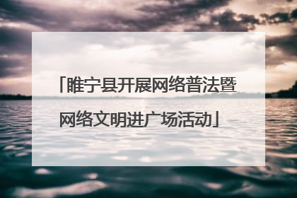 睢宁县开展网络普法暨网络文明进广场活动
