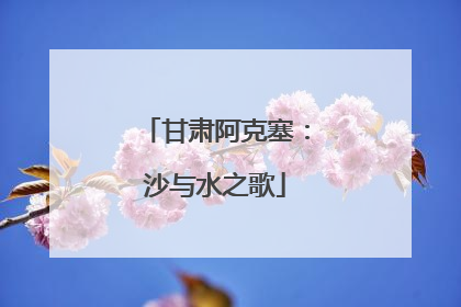 甘肃阿克塞：沙与水之歌
