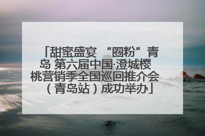甜蜜盛宴 “圈粉”青岛 第六届中国·澄城樱桃营销季全国巡回推介会（青岛站）成功举办