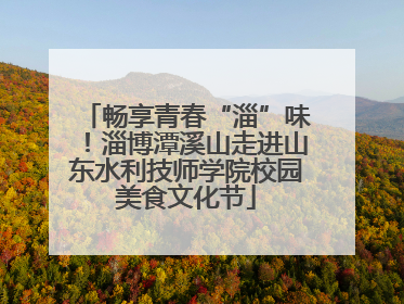 畅享青春“淄”味！淄博潭溪山走进山东水利技师学院校园美食文化节