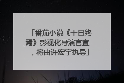 番茄小说《十日终焉》影视化导演官宣，将由许宏宇执导