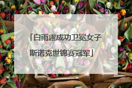 白雨露成功卫冕女子斯诺克世锦赛冠军