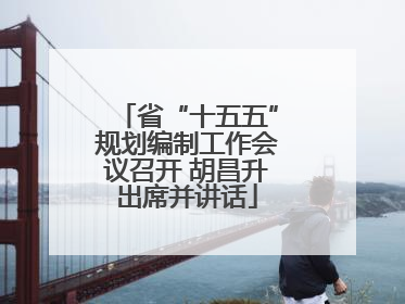 省“十五五”规划编制工作会议召开 胡昌升出席并讲话