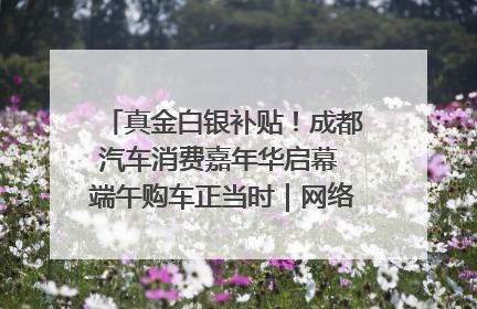 真金白银补贴！成都汽车消费嘉年华启幕 端午购车正当时｜网络中国节·端午