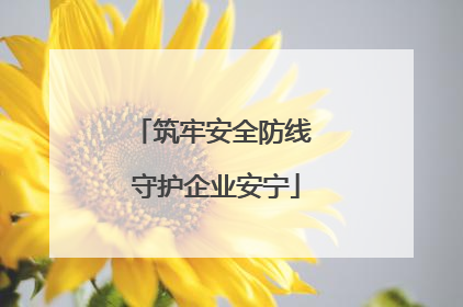 筑牢安全防线 守护企业安宁