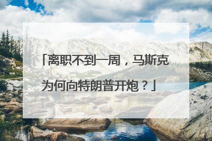 离职不到一周，马斯克为何向特朗普开炮？