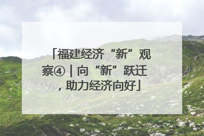 福建经济“新”观察④｜向“新”跃迁，助力经济向好