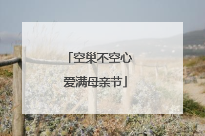 空巢不空心 爱满母亲节