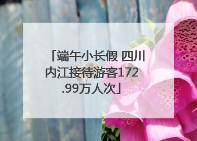 端午小长假 四川内江接待游客172.99万人次