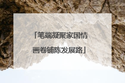 笔端凝聚家国情  画卷铺陈发展路