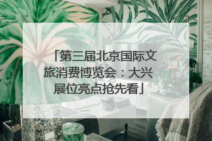 第三届北京国际文旅消费博览会：大兴展位亮点抢先看