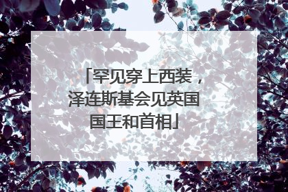 罕见穿上西装，泽连斯基会见英国国王和首相