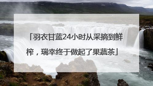 羽衣甘蓝24小时从采摘到鲜榨，瑞幸终于做起了果蔬茶