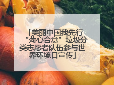 美丽中国我先行 “菏心合意”垃圾分类志愿者队伍参与世界环境日宣传