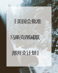 美国会批准马斯克削减联邦开支计划