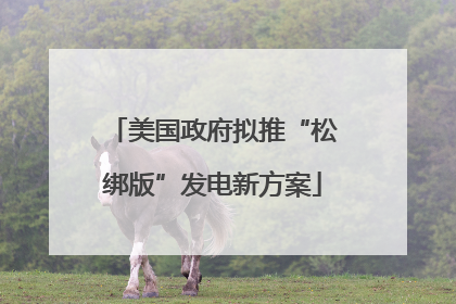 美国政府拟推“松绑版”发电新方案