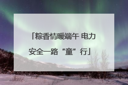 粽香情暖端午 电力安全一路“童”行