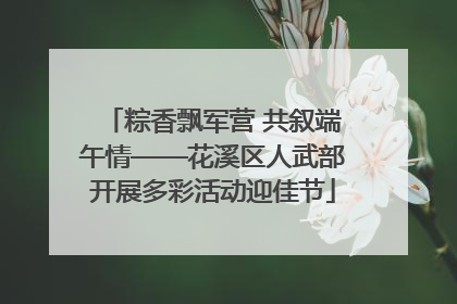 粽香飘军营 共叙端午情——花溪区人武部开展多彩活动迎佳节
