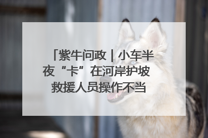 紫牛问政｜小车半夜“卡”在河岸护坡 救援人员操作不当致小车翻下河，然后直接走人了