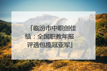 临汾市中职创佳绩：全国职教年报评选包揽冠亚军