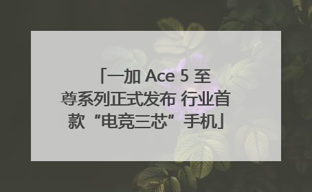 一加 Ace 5 至尊系列正式发布 行业首款“电竞三芯”手机