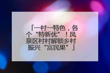 一村一特色，各个“特新优”！凤泉区村村解锁乡村振兴“富民果”