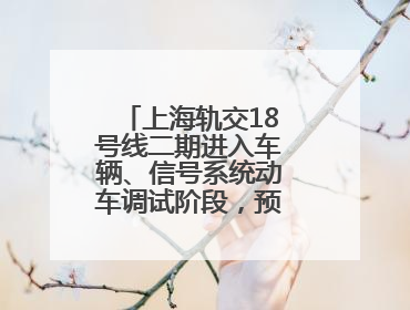 上海轨交18号线二期进入车辆、信号系统动车调试阶段，预计年底开通