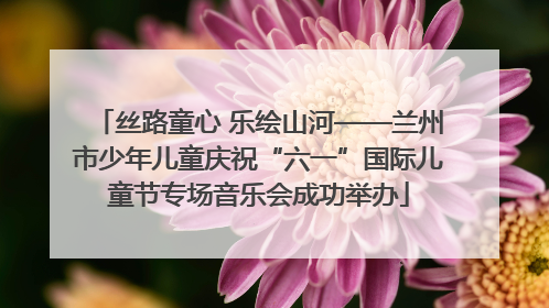 丝路童心 乐绘山河——兰州市少年儿童庆祝“六一”国际儿童节专场音乐会成功举办