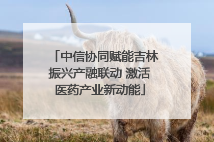中信协同赋能吉林振兴产融联动 激活医药产业新动能
