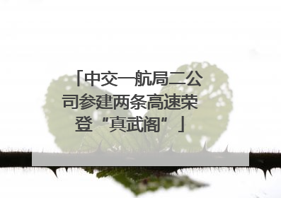 中交一航局二公司参建两条高速荣登“真武阁”