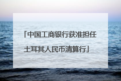 中国工商银行获准担任土耳其人民币清算行