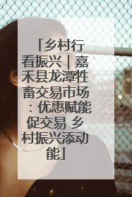 乡村行 看振兴｜嘉禾县龙潭牲畜交易市场：优惠赋能促交易 乡村振兴添动能