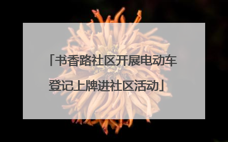 书香路社区开展电动车登记上牌进社区活动