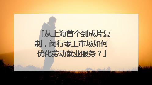 从上海首个到成片复制，闵行零工市场如何优化劳动就业服务？