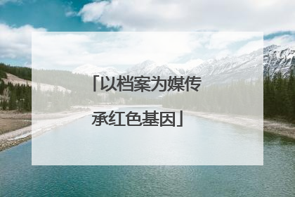 以档案为媒传承红色基因