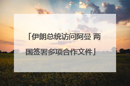 伊朗总统访问阿曼 两国签署多项合作文件