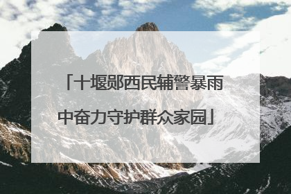 十堰郧西民辅警暴雨中奋力守护群众家园